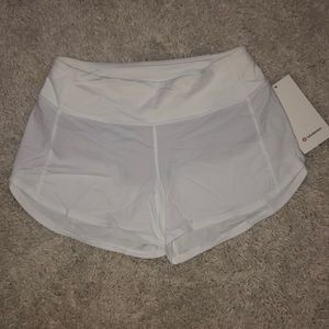 Lululemon Speed Up MR Short 4” Lined White Shorts